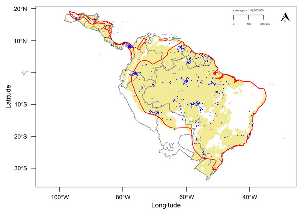Revised Map of Harpy Eagle Range