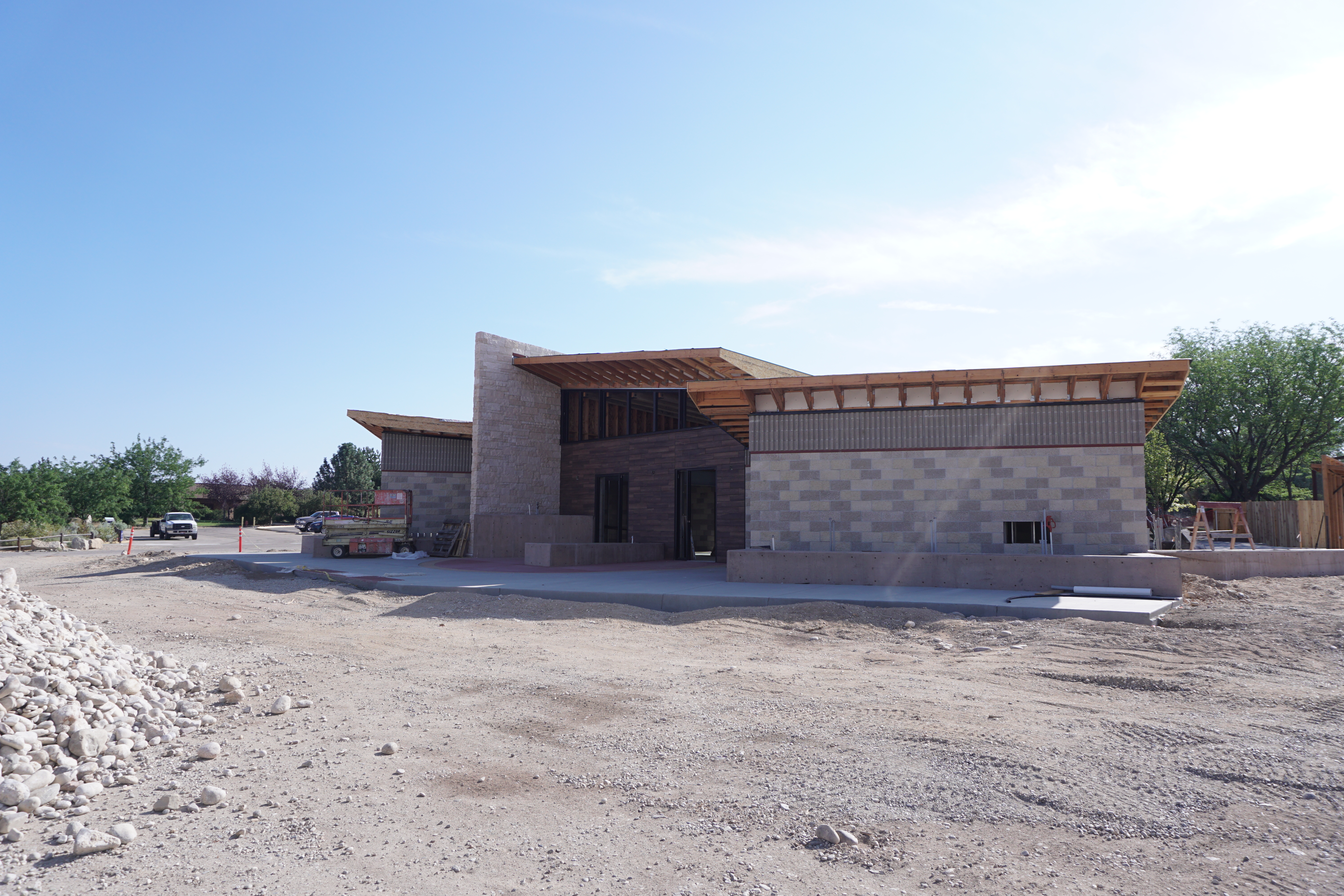 The new Welcome Center is well underway and will provide a place for guests to enter and become oriented for their visit.