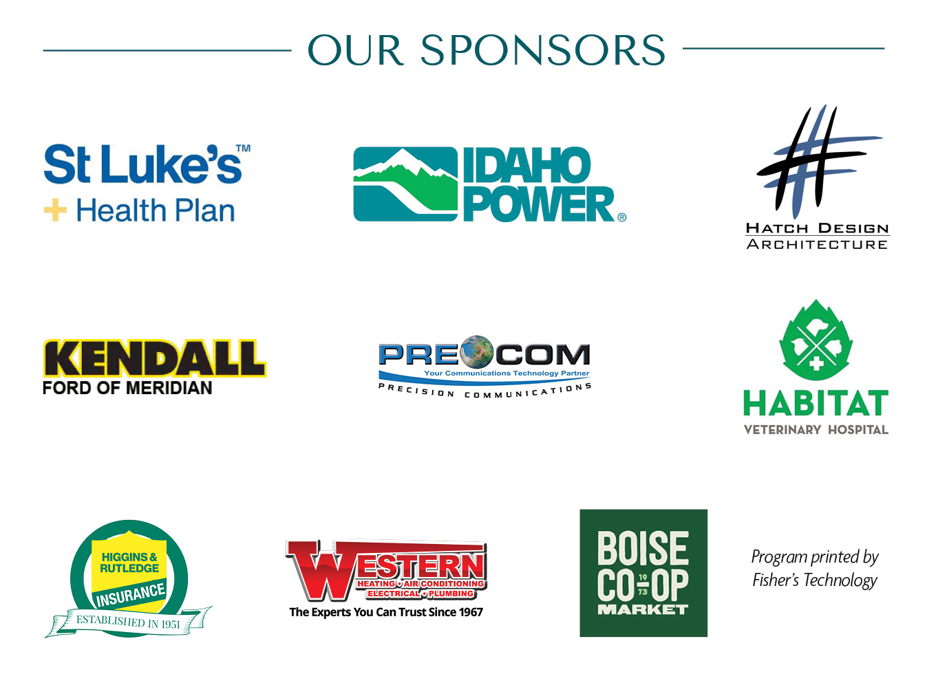 Logos of our 2026 Fall Flights sponsors