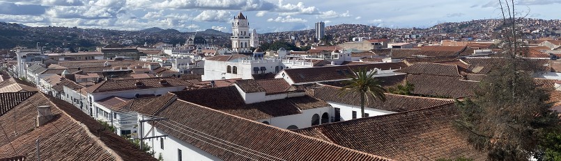 A scenic view of the city of Sucre, Bolivia.