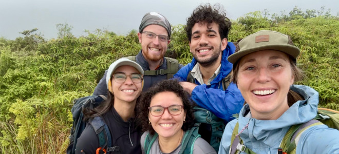 Members of the 2026 Puerto Rico team pose for a selfie while out in the field.