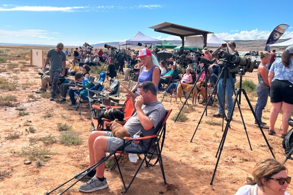 Gathered audience members during the 2025 condor release event.