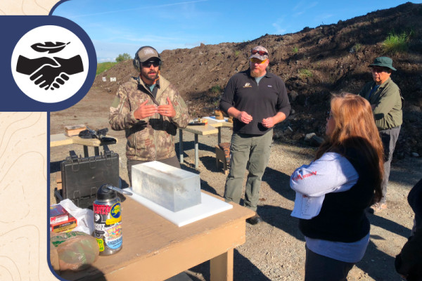 A hunter education workshop conducted by the North American Lead-free Partnership.