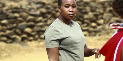 Geraldine Rotich in the field in Kenya