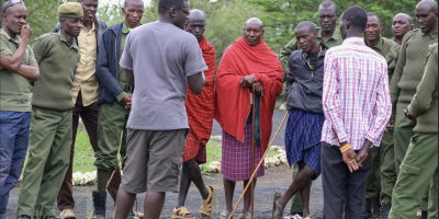 Trainees in the field in Kenya