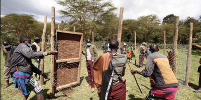 Building structures for training in Kenya