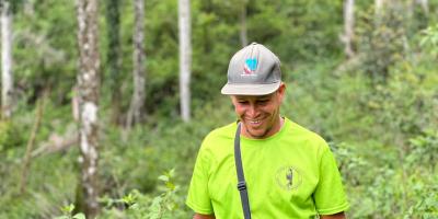 Biologist working in the field