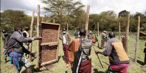 Building structures for training in Kenya