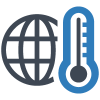 Globe and thermometer